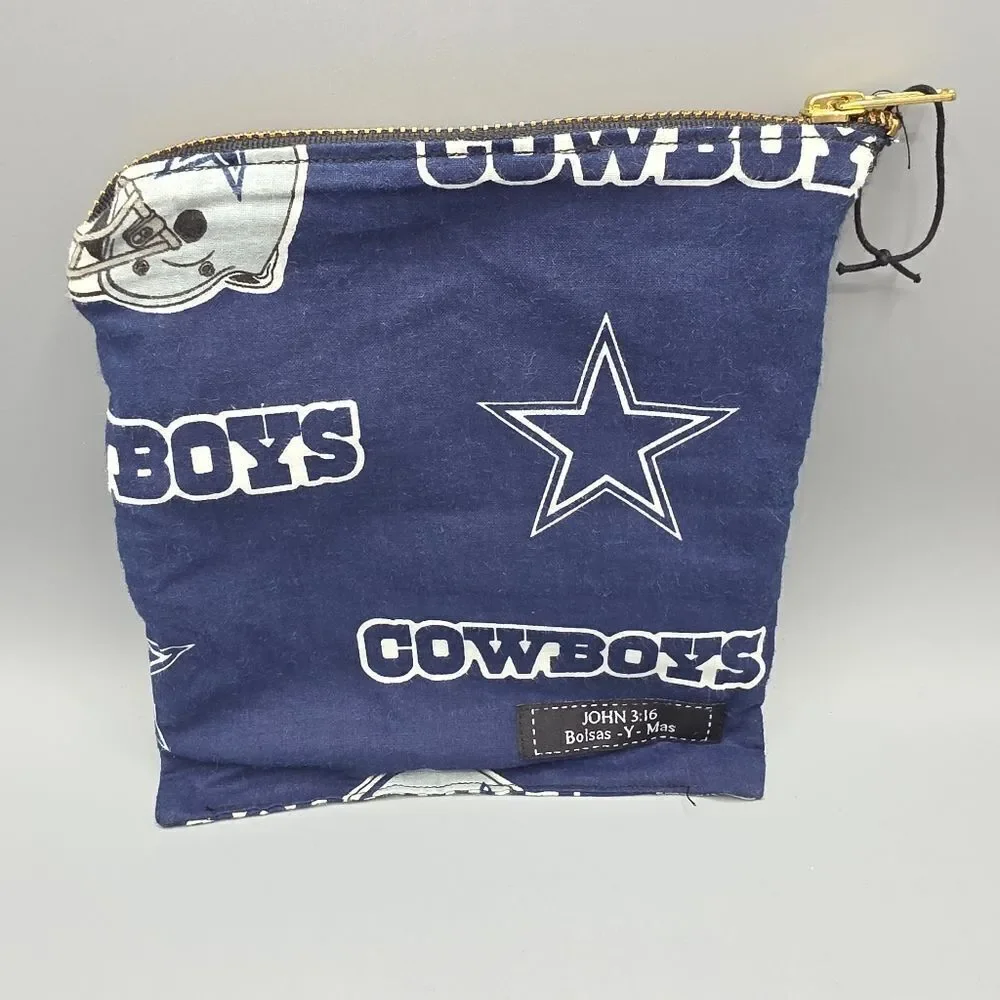 Dallas Cowboys Handmade Pouch With Zipper And John 3:16 Bible Verse